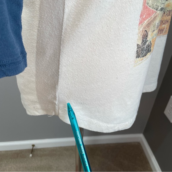 Vintage Star Wars 3/4 Long Sleeve Raglan T Shirt Size M Blue & White Retro - Picture 11 of 12